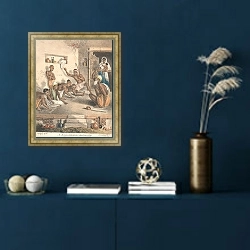 «Мусульманский школьный учитель» в интерьере в классическом стиле в синих тонах