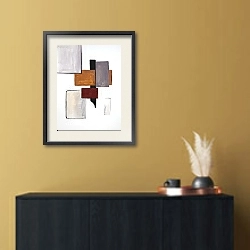 «Industrial spirit. Blocks 4» в интерьере в стиле минимализм над комодом