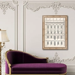 «Design for a Palace Façade» в интерьере в классическом стиле над банкеткой