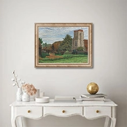 «Church and Barn, Waltham St Lawrence» в интерьере в классическом стиле над столом