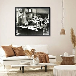 «School girl crush» в интерьере светлой гостиной в стиле ретро