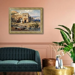 «Апостол Матфей» в интерьере классической гостиной над диваном