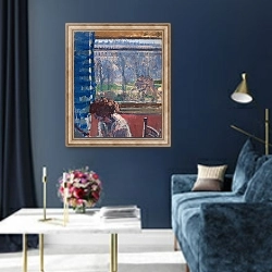 «The window» в интерьере в классическом стиле в синих тонах