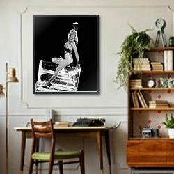 «Monroe, Marilyn 125» в интерьере кабинета в стиле ретро над столом