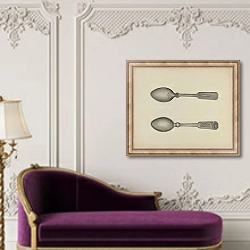 «Silver Spoon» в интерьере в классическом стиле над банкеткой