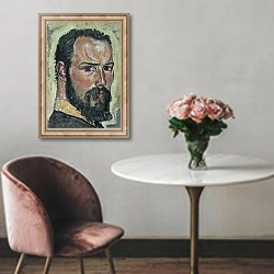 «Автопортрет» в интерьере в классическом стиле над креслом