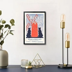 «О Париже» в интерьере в стиле ретро над столом