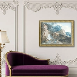 «Landschaft» в интерьере в классическом стиле над банкеткой