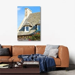 «Франция. Бретань» в интерьере современной гостиной над диваном