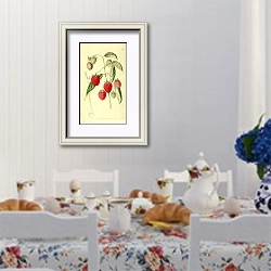 «Красная Антверпенская малина» в интерьере столовой в стиле прованс над столом