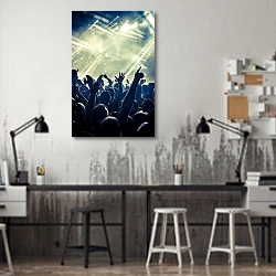 «На концерте в клубе» в интерьере офиса в стиле лофт