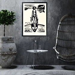 «Папоэавроу» в интерьере в этническом стиле в серых тонах