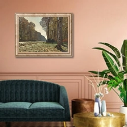 «Le Pav? de Chailly» в интерьере классической гостиной над диваном