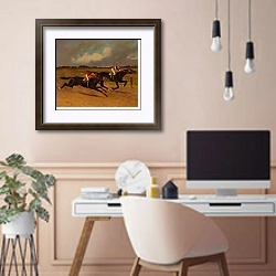 «Бухгалтер Джеймса Б. Брейди, выигрывающий ставки на реализацию» в интерьере кабинета в бежевых тонах