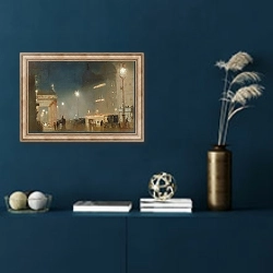«The Haymarket, London, c1910» в интерьере в классическом стиле в синих тонах