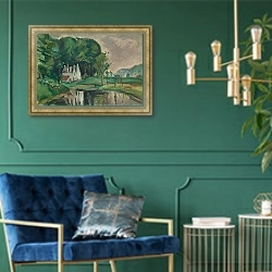 «La Maison Espagnole à Tervueren» в интерьере в классическом стиле с зеленой стеной