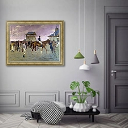 «The Owner's Enclosure, Newmarket» в интерьере коридора в классическом стиле