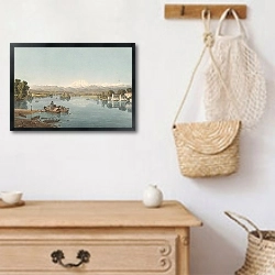 «Vue de Sesto» в интерьере в стиле ретро над комодом