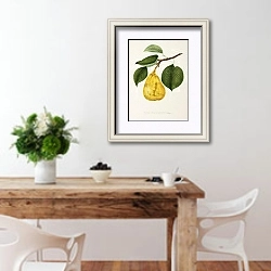 «Pears - Poire Iris Gregoire» в интерьере кухни с деревянным столом