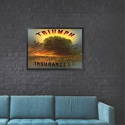 «Triumph Insurance Co., [Andes], Oct.» в интерьере в стиле лофт с черной кирпичной стеной