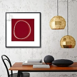 «Red Circle» в интерьере кухни в стиле минимализм над столом