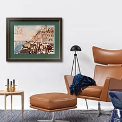 «Fortress of St. Peter and St. Paul» в интерьере кабинета с кожаным креслом