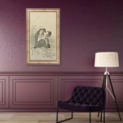 «Monkey with insect» в интерьере в классическом стиле в фиолетовых тонах