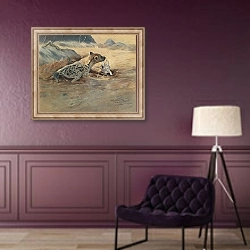 «Hyäne auf der Lauer» в интерьере в классическом стиле в фиолетовых тонах
