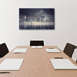 «Financial consulting concept» в интерьере офиса над переговорным столом