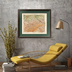 «Freistaat Sachsen, wichtigste Teile» в интерьере в стиле лофт с желтым креслом
