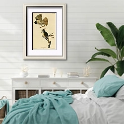 «Great Crested Flycatcher» в интерьере спальни в стиле прованс с голубыми деталями