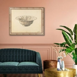 «Wash Bowl» в интерьере классической гостиной над диваном