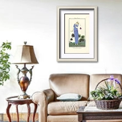 «Patite robe de jardin, par Poiret, en crêpe de laine bleu. Fichu et poignets de lingerie» в интерьере гостиной в стиле прованс