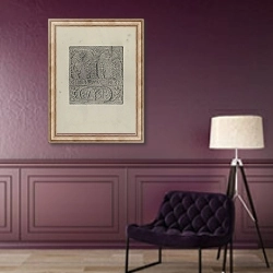 «Pa. German Stove Plate» в интерьере в классическом стиле в фиолетовых тонах