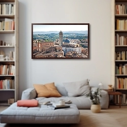 «Италия, Тоскана. Вид на Сиену с компанилы №1» в интерьере 