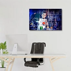 «Экспериментатор» в интерьере офиса над рабочим местом