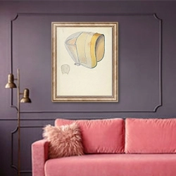 «Shaker Infirmary Cap» в интерьере гостиной с розовым диваном