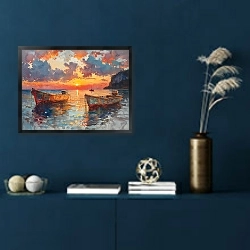 «Sunset splendour» в интерьере в классическом стиле в синих тонах