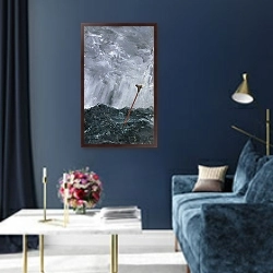 «Stormy Sea. Broom Buoy» в интерьере в классическом стиле в синих тонах