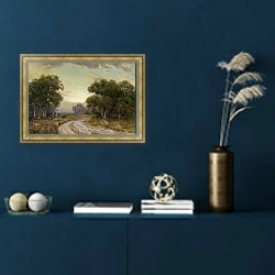 «Вечер близ Джексона, Юго-Западный Техас» в интерьере в классическом стиле в синих тонах