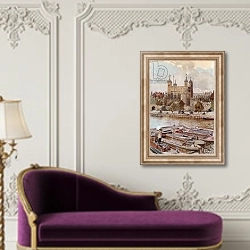 «The Tower of London 3» в интерьере в классическом стиле над банкеткой