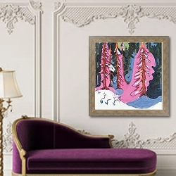 «Am Waldrand» в интерьере в классическом стиле над банкеткой