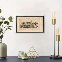 «Venice – Island of St George» в интерьере в стиле ретро над столом