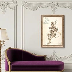 «A Human Skeleton» в интерьере в классическом стиле над банкеткой