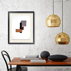 «Industrial spirit. Blocks 5» в интерьере кухни в стиле минимализм над столом