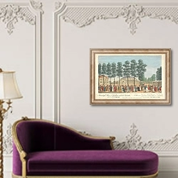 «Ranelagh House & Gardens with the Rotunda at the Time of the Jubilee Ball» в интерьере в классическом стиле над банкеткой