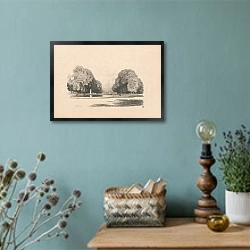 «Avenue in St. Cloud» в интерьере в стиле ретро с бирюзовыми стенами