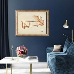 «Shaker Stairway» в интерьере в классическом стиле в синих тонах