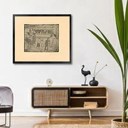 «The street» в интерьере комнаты в стиле ретро над тумбой