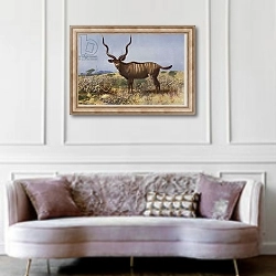 «Kudu» в интерьере гостиной в классическом стиле над диваном